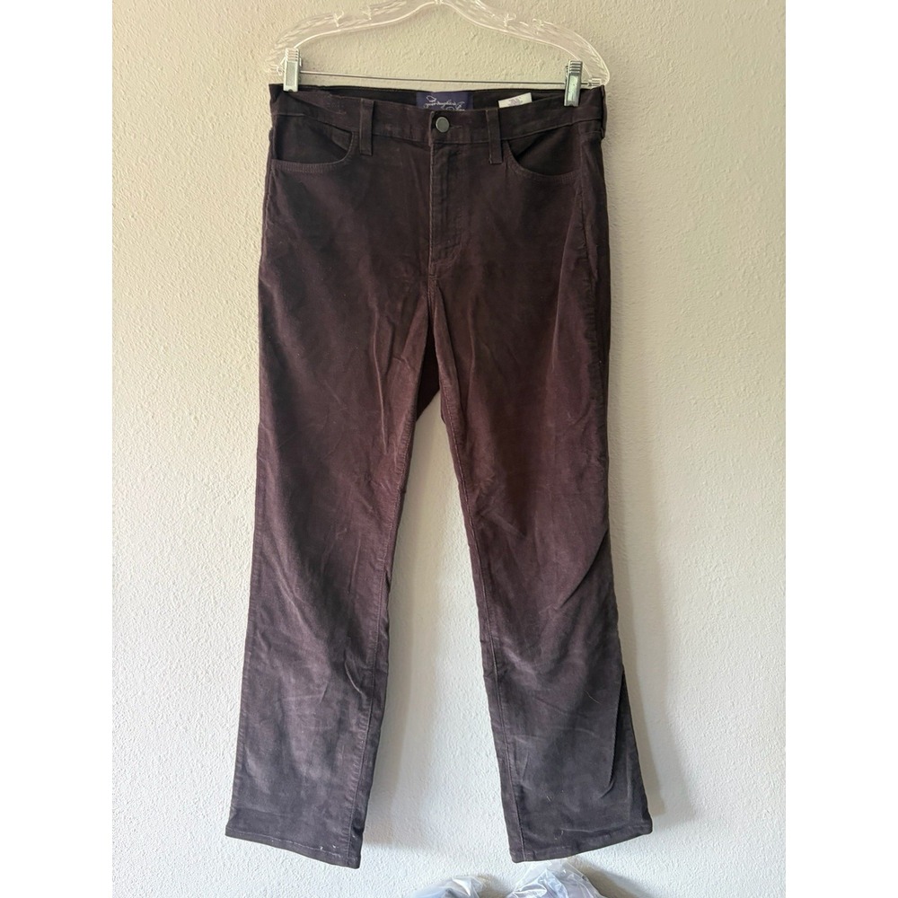 NOT YOUR DAUGHTERS JEANS NYDJ Black Soft Corduroy Cords Pants 10P